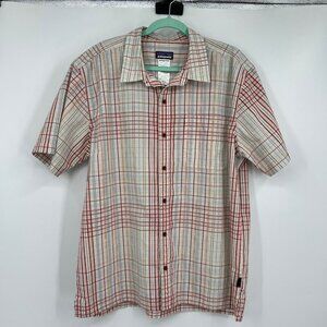 Patagonia Puckerware Short-Sleeve Button-Down Shirt Seersucker XL